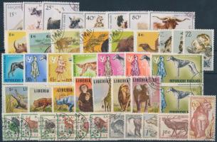 Animals motive 15 sets, Állat motívum 15 db teljes sor, közte párok, 2 db stecklapon