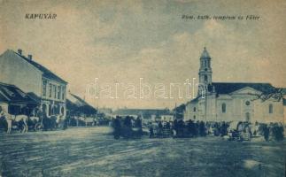 Kapuvár, Római katolikus templom, Fő tér, piac (EK)