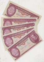 1980-1995. 100Ft 5xklf évszám T:I,I-