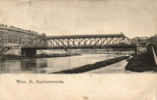 Vienna, Wien III. Sophiebrücke / bridge (Rb)