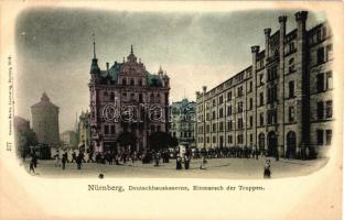 Nürnberg, Deutschhauskaserne, Einmarsch der Truppen / barracks, troops