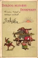 Easter, rabbits, litho s: C. Horn