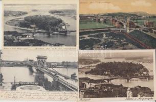 Budapest, hidak - 50 db régi képeslap / 50 old postcards
