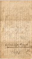 1671 Magyar nyelvű irat/Dokument ungarischer Sprache