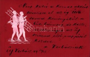 1899 New Year, chimney sweepers, Emb.