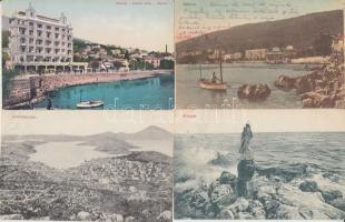 80 db RÉGI horvát és olasz városképes lap; sok Fiume és Trieste / 80 old Croatian and Italian town-v...