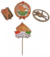 ~1950-1960. 4db lovas jelvény, benne két "Nemzetközi Meeting Budapest" T:2,2-