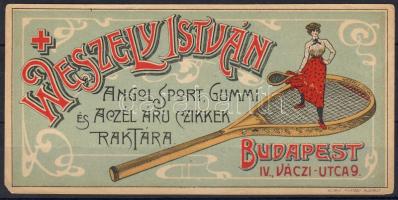 ca 1900. Dekoratív színes litho számolócédula/Dekor. Zahlzettel, color. Litho