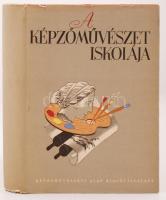 A képzőművészet iskolája. A festőművészet, grafika és szobrászat technikai eljárásai. Szerk.: Molnár C. Pál. Bp., 1957, Képzőművészeti Alap Kiadóvállalata. Számos érdekes ábrával és illusztrációval. Félvászon kötésben, kicsit szakadt papír védőborítóval, egyébként jó állapotban. /  In linen binding, with a bit torn paper dust jacket, otherwise in good condition.