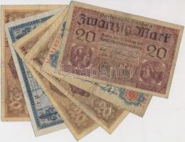 Német Birodalom 1914-1918. 6db vegyes bankjegy T:III German Empire 1914-1918. 6pcs of mixed banknotes C:F