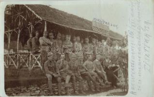1916 A Besztercebányai 16/XXI kiképzési menetzászlóalj honvéd tisztikara / Military WWI, Hungarian soldiers group photo