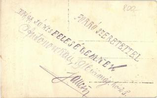 1916 A Besztercebányai 16/XXI kiképzési menetzászlóalj honvéd tisztikara / Military WWI, Hungarian s...