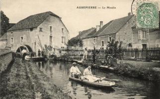 Aubepierre, La Moulin / mill, boat