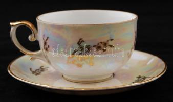 Kahla Ámor teás készlet, matricás, jelzett, apró kopásokkal