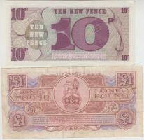 Nagy-Britannia / Katonai kiadás 1956. 1Ł + 1972. 10p  T:III,I-
Great Britain / British Armed Forces...