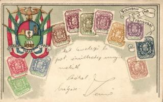 Transvaal - set of stamps, Ottmar Ziehers Carte philatelique No. 54. litho