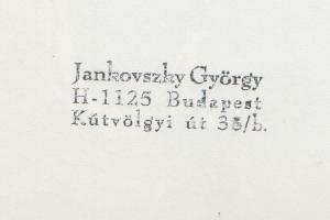 Jankovszky György(1946-): Tanulmány, feliratozva, pecséttel jelzett, aláírt fotó, 17x24 cm