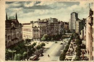 Belgrade, Terazije sa palacom Albanija / street