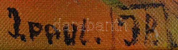 Jean Paul jelzéssel: E.T., olaj, vászon, 40×30 cm