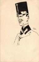 Osztrák tiszt / K.u.K. army, Austrian officer, artist signed