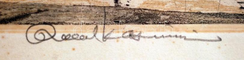 Robert Kasimir (1914-2002): Stephansdom, Bécs, színezett rézkarc, papír, jelzett ("Raoul Kasimi...