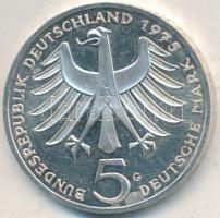 NSZK 1975G 5M Ag "Albert Schweitzer" T:PP karc FRG 1975G 5 Mark "Albert Schweitzer" C:PP scratched