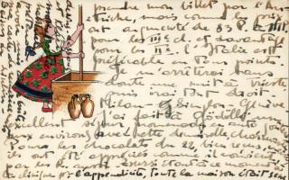 Hungarian folklore, churning girl