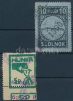 1946 Szolnok városi illeték MUNKA 1000P/10f, 5000P/5P