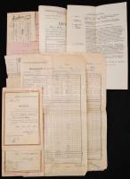 cc 1910 -1950 Nagy, vegyes okmánytétel,különféle méretben és minőségben,  min. 50db, sok okmánybélyeggel köztük inflációs is