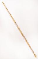 Arany (14K) karkötő, sárga-fehér, jelzett, bruttó:9,4 g, h:20 cm