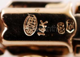 Arany (14K) karkötő, sárga-fehér, jelzett, bruttó:9,4 g, h:20 cm