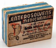 Enterosolvens Medichamia gyógyszer papírdoboza, 6x4x2 cm