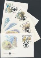 WWF Polar Bear set + 4 FDC and CM WWF: Jegesmedve sor + 4 db FDC és CM