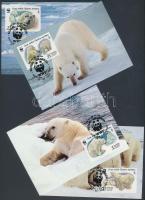 WWF Polar Bear set + 4 FDC and CM WWF: Jegesmedve sor + 4 db FDC és CM