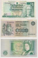 Vegyes: Nagy-Britannia 1981-1984. 1Ł + Skócia / Clydesdale Bank PLC 1988. 1Ł + The Royal Bank of Scotland 1990. 1Ł T:III Mixed: Great Britain 1981-1984. 1 Pound + Scotland / Clydesdale Bank PLC 1988. 1 Pound + The Royal Bank of Scotland 1990. 1 Pound C:F