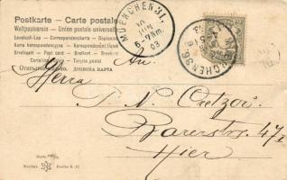 Schnee-Gäns'chen; Humoristische Kraxler-Typen von R. Mahn 4167 / German Alpine characters s: R....