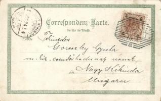 1897 Graz, Uhr-Thurm, Hauptplatz / clock tower, main square; Ottmar Zieher litho