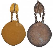 ~1940. "Magyar Dalos Szövetség - Az érdem jutalmául" (2xklf) aranyozott és ezüstözött fém ...