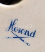 Herendi madaras gyertyatartó, kézzel festett, jelzett, hibátlan, m:10 cm, h:12 cm