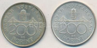 1993. 200Ft Ag "MNB" (2x) T:2,2-