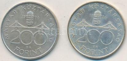 1994. 200Ft Ag "Deák" (2x) T:2,2-