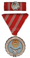 1957. "Szolgálati Érdemérem" zománcozott Br kitüntetés mellszalagon, szalagsávval és miniatűrrel, saját tokban T:2