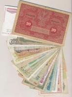 30db-os vegyes külföldi bankjegy tétel, közte Egyiptom, Románia, Csehszlovákia, Észtország, Bulgária...
