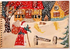 Jelzés nélkül: Vázlatfüzet, "Édesanyának és édesapának", különféle dekoratív, nagyrészt ka...