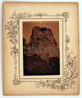 cca 1890 Ajnácskő, korabeli fotó díszes kartonra kasírozva, 15x10cm/ Hajnáčka old photo, 15x10cm