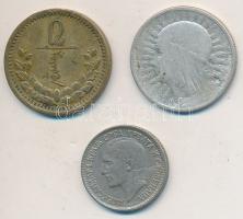 Vegyes: Lengyelország 1933. 2Zl Ag + Jugoszlávia / Szerb-Horvát-Szlovén Királyság 1925. 50p Ni-Br + ...