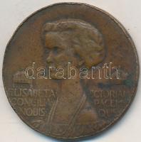 Osztrák-Magyar Monarchia 1916. "Erzsébet Királyné béke medál" Br patrióta érem. "ELISABETA CONCILIA NOBIS VICTORIAM PACEMQUE / 1914-1916" (40mm) T:2- ph. Austro-Hungarian Monarchy 1916. "Patriotic Empress Elisabeth Medal" Br metal medal (40mm) C:VF edge error