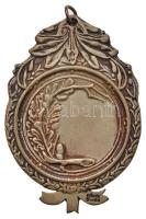 ~1920. Ezüstözött fém lövész érem "FÜSTI ÖTVÖS" gyártói jelzéssel (78,5x54mm) T:2