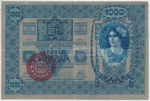 1902. 1000K piros Magyarország körbélyegzővel T:III Adamo K35B