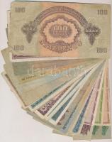 30db-os vegyes magyar pengő, adópengő és forint bankjegy tétel T:vegyes